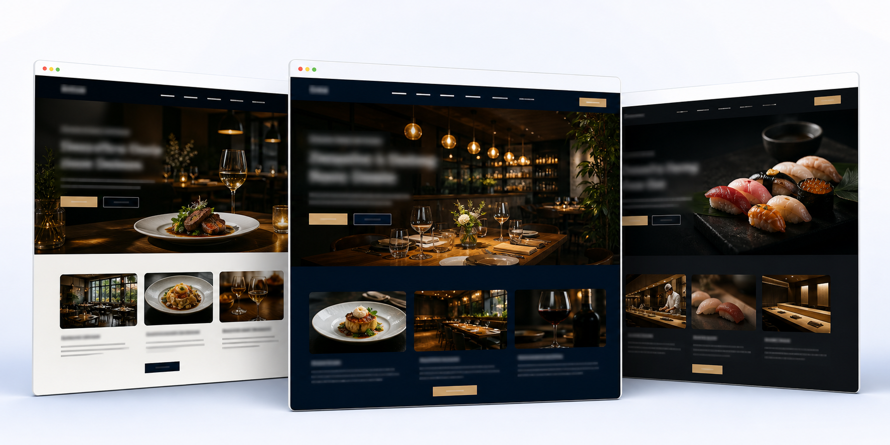 Restaurant website design samples